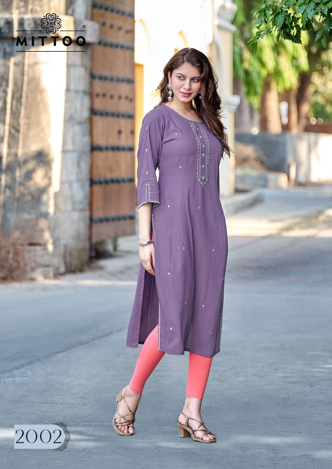 MITTOO HAYA RAYON FANCY WORKS LADIES KURTI 