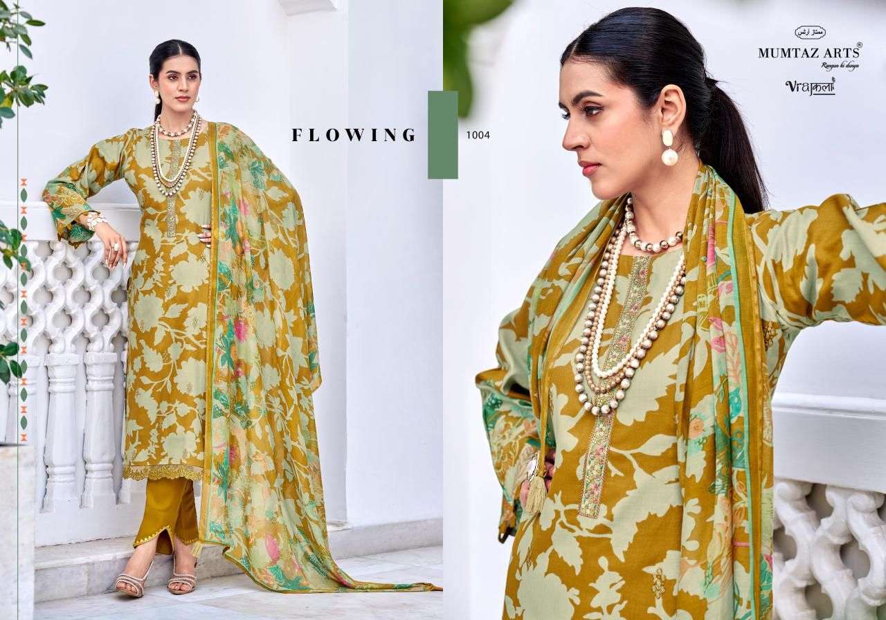 MUMTAZ ARTS AMELIA VISCOSE DIGITAL PRINT WITH EMBROIDERY WORK SUIT