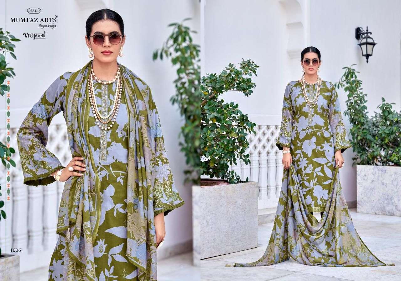 MUMTAZ ARTS AMELIA VISCOSE DIGITAL PRINT WITH EMBROIDERY WORK SUIT