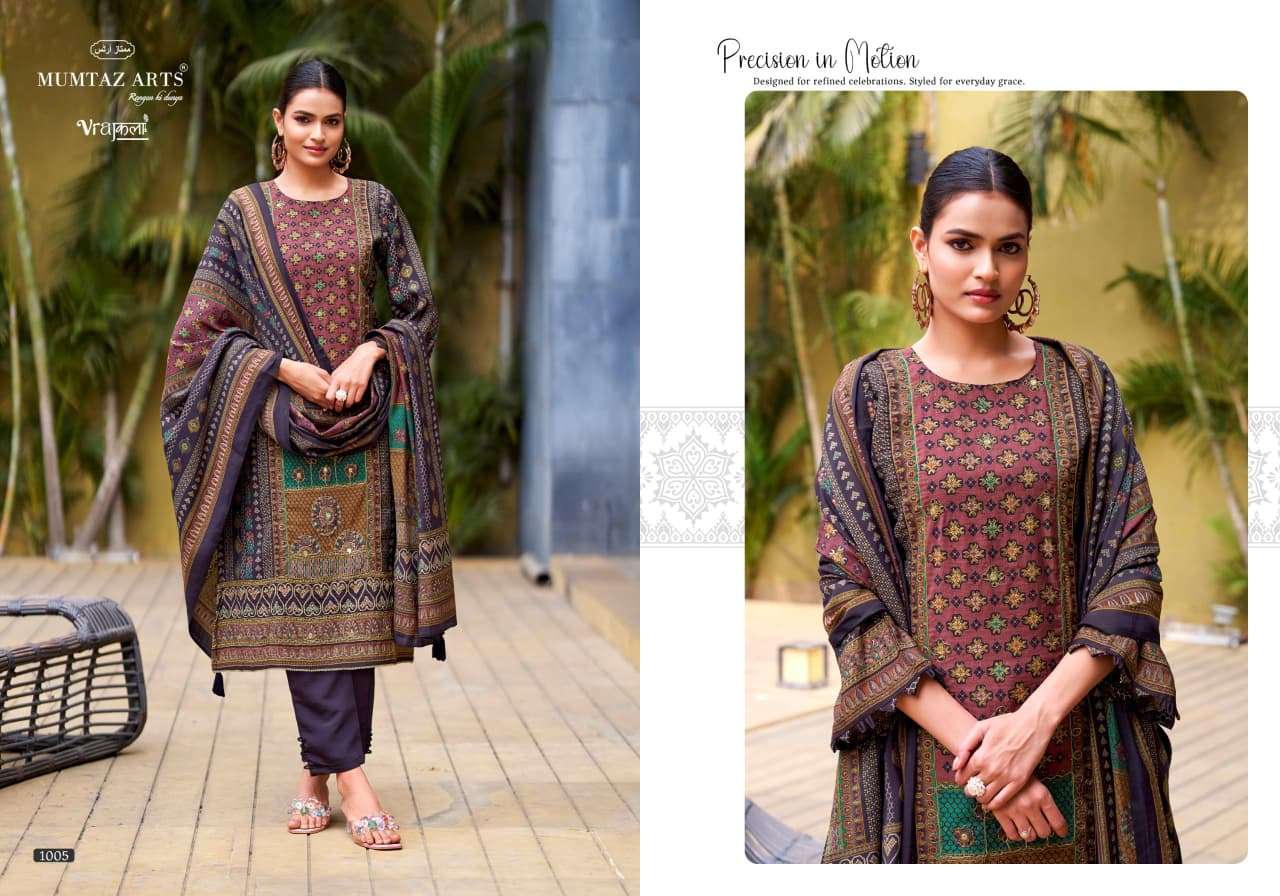 MUMTAZ ARTS AMOUR VISCOSE DIGITAL PRINT WITH HAND WORK DESIGNER SUIT