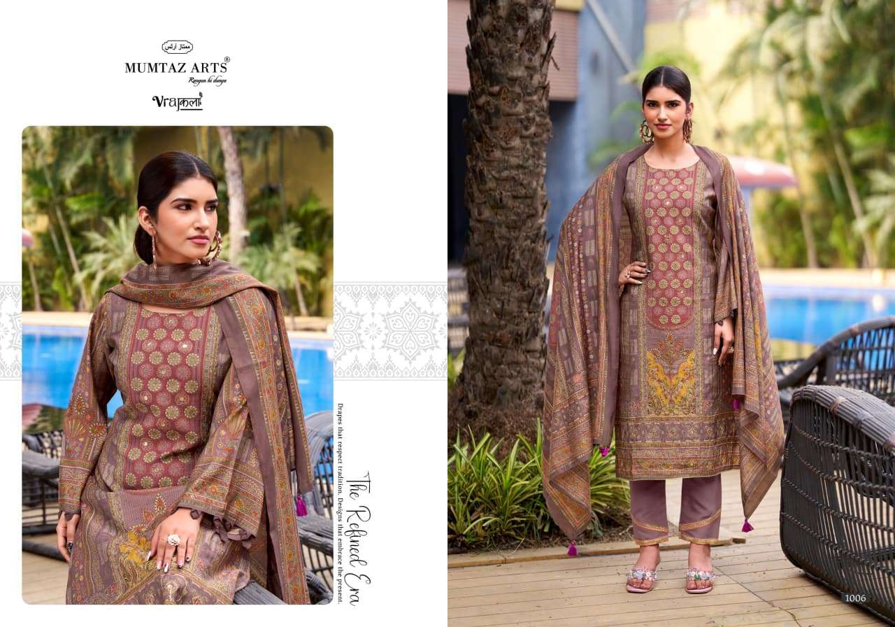MUMTAZ ARTS AMOUR VISCOSE DIGITAL PRINT WITH HAND WORK DESIGNER SUIT