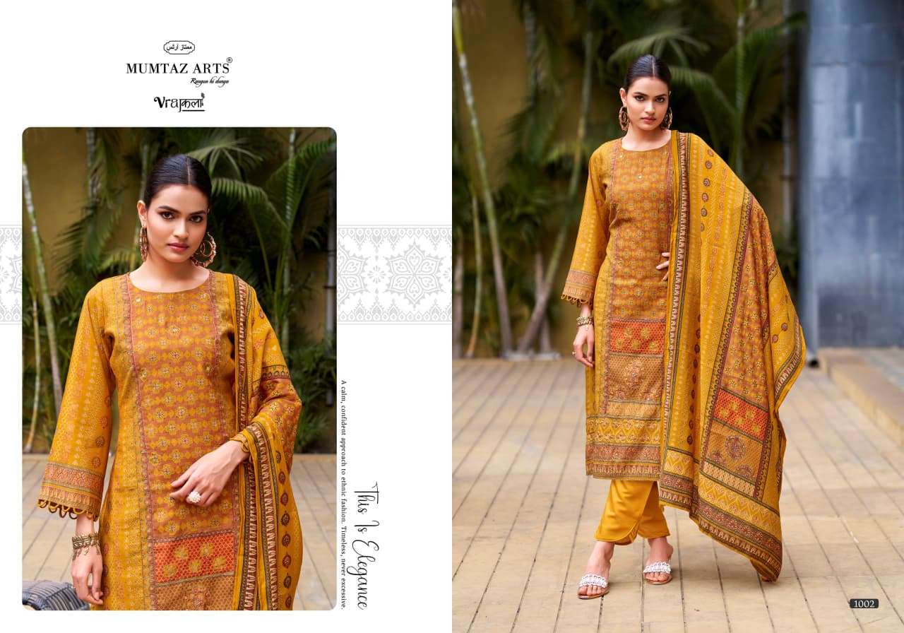 MUMTAZ ARTS AMOUR VISCOSE DIGITAL PRINT WITH HAND WORK DESIGNER SUIT