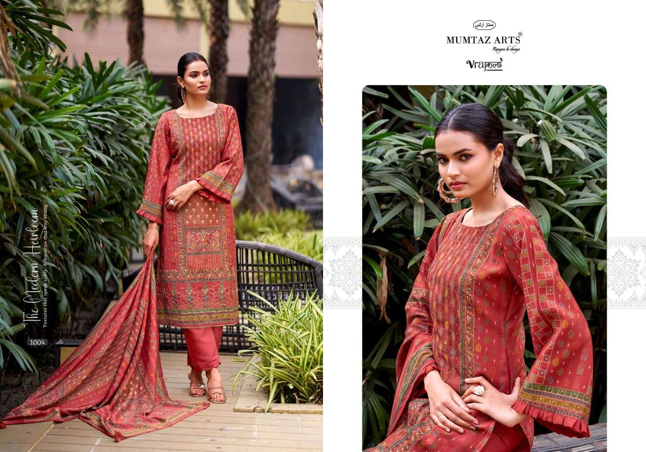 MUMTAZ ARTS AMOUR VISCOSE DIGITAL PRINT WITH HAND WORK DESIGNER SUIT