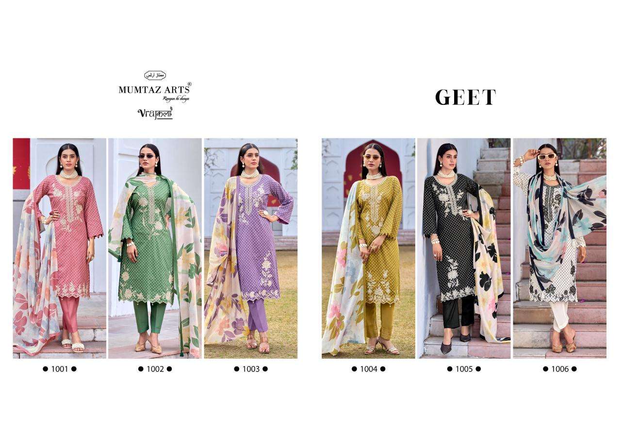 MUMTAZ ARTS GEET VISCOSE DIGITAL PRINT WITH DESIGNER WORK SUIT