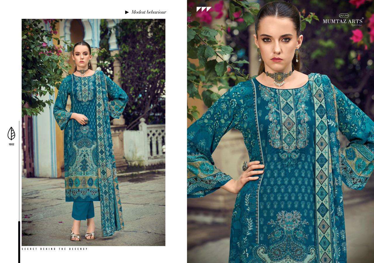 MUMTAZ ARTS KASHMIRI KALI VISCOSE RAYON DIGITAL PRINT WITH JARKAN WORK SUIT