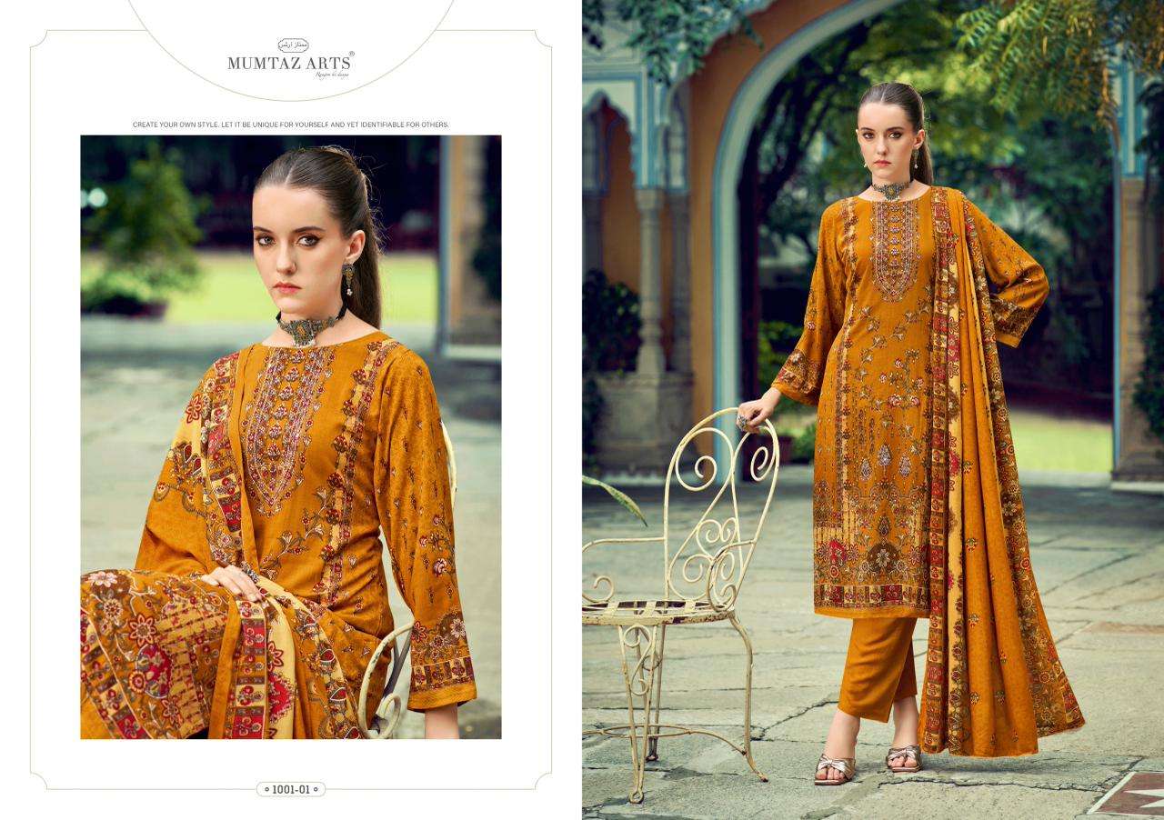 MUMTAZ ARTS KASHMIRI KALI VISCOSE RAYON DIGITAL PRINT WITH JARKAN WORK SUIT