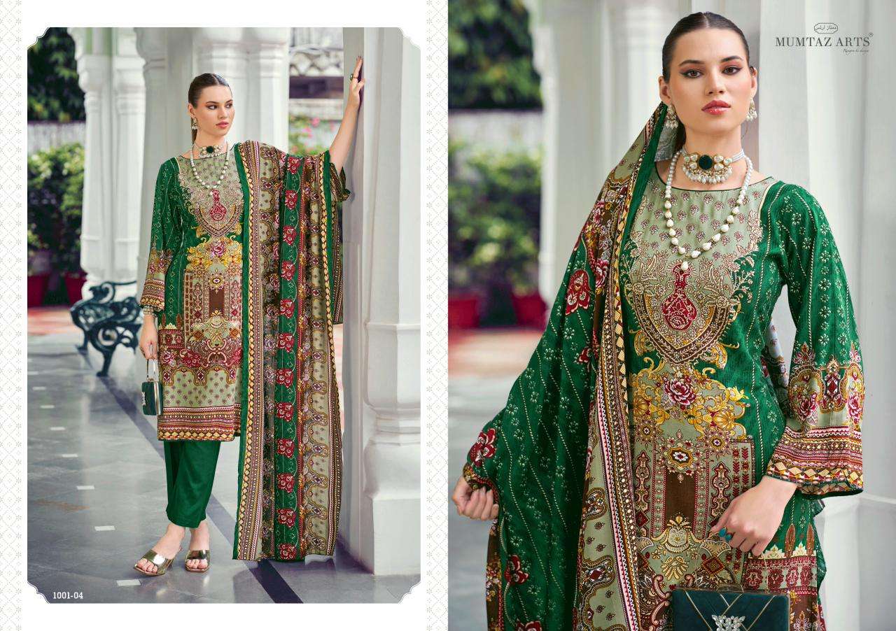 MUMTAZ ARTS NAFEEZA VISCOSE DIGITAL PRINT WITH FANCY WORK SUIT