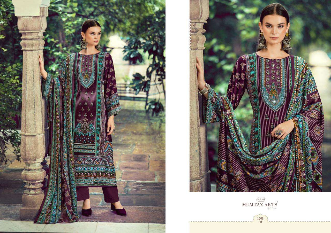 MUMTAZ ARTS ZEENAT VISCOSE DIGITAL PRINT WITH FANCY WORK SUIT