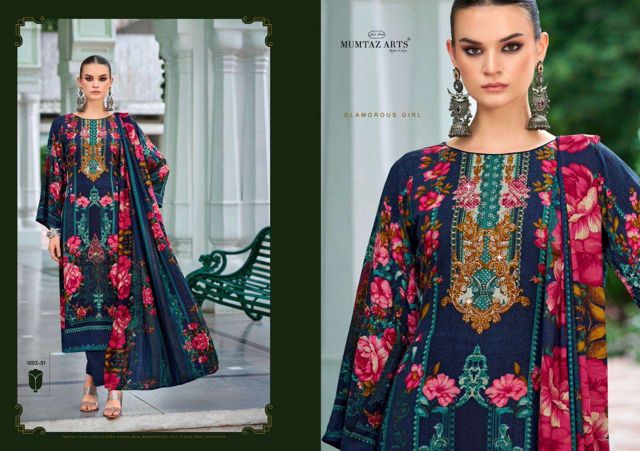 MUMTAZ ARTS ZEENAT VISCOSE DIGITAL PRINT WITH FANCY WORK SUIT