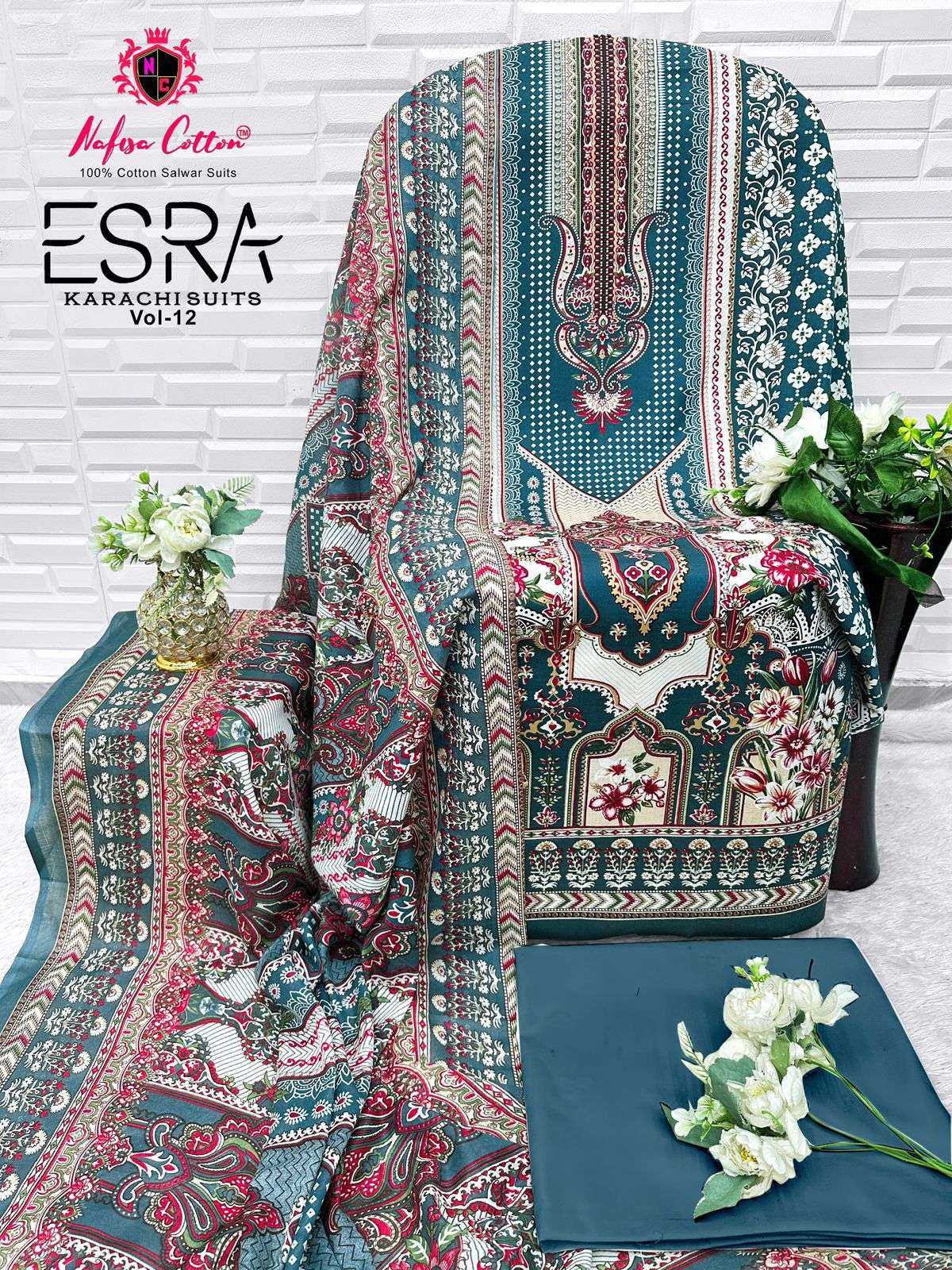 NAFISA COTTON ESRA VOL 12 COTTON DIGITAL PRINT SALWAR SUIT