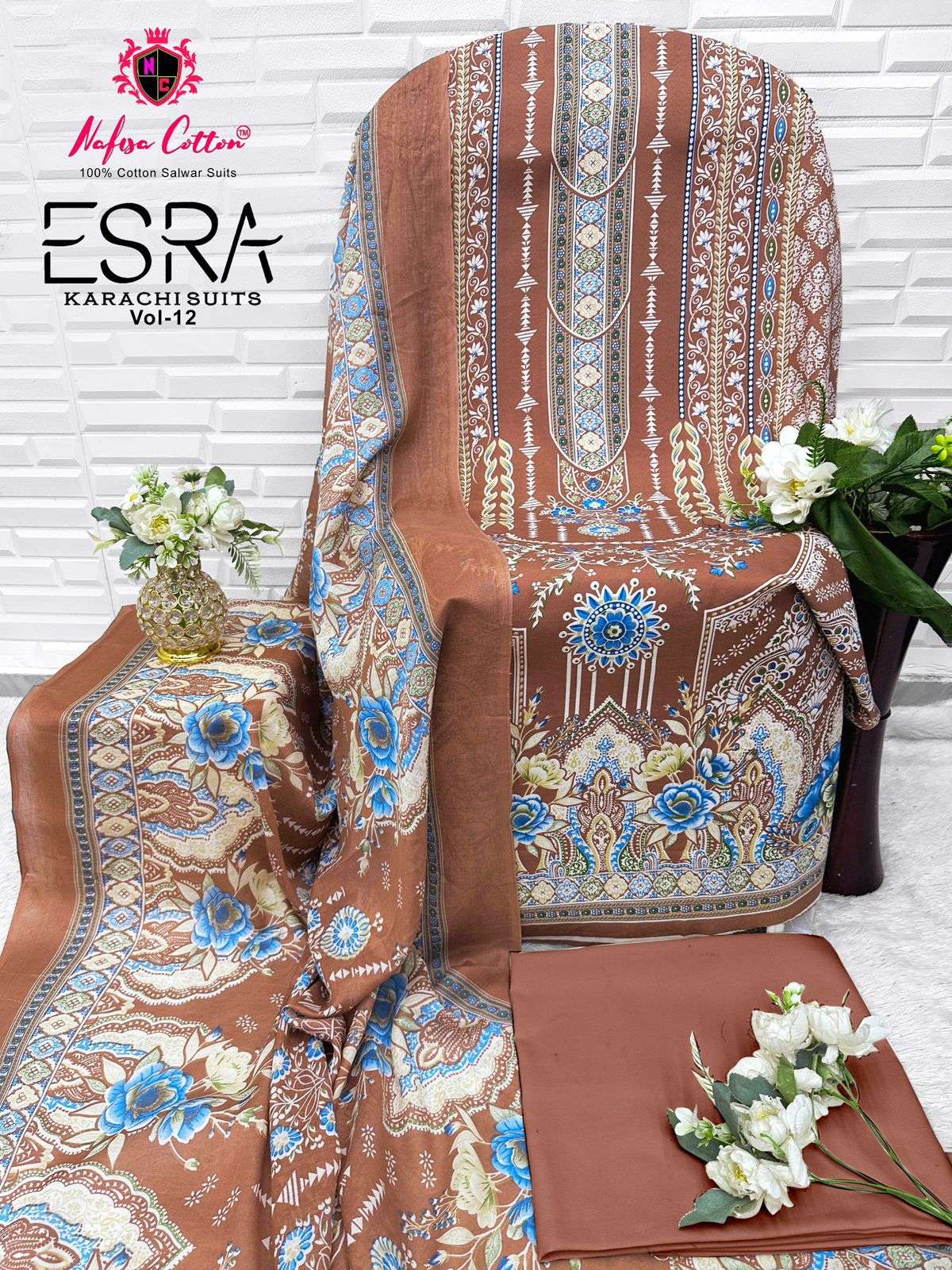 NAFISA COTTON ESRA VOL 12 COTTON DIGITAL PRINT SALWAR SUIT