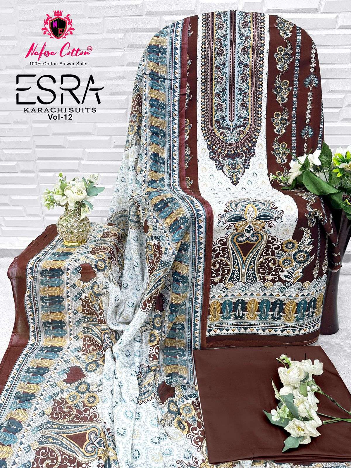 NAFISA COTTON ESRA VOL 12 COTTON DIGITAL PRINT SALWAR SUIT