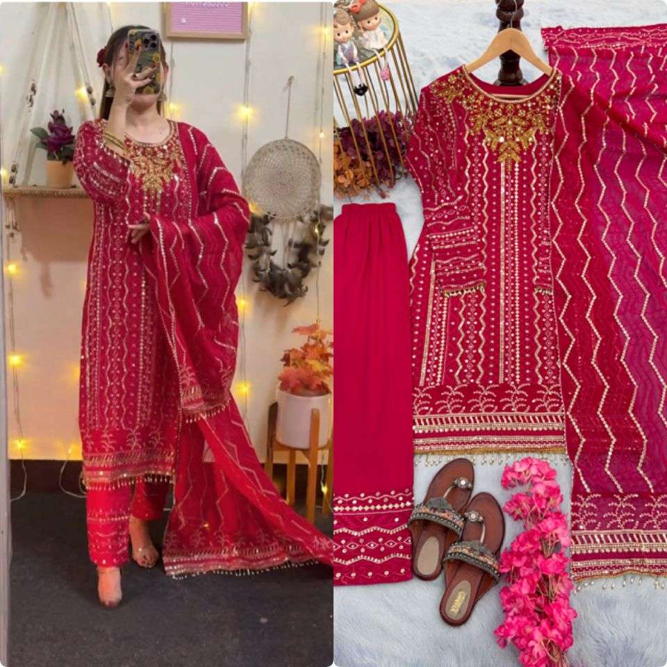 PD 1050 GEORGETTE BEAUTIFUL DESIGNER LOOK PARTY WEAR LADIES SUIT 