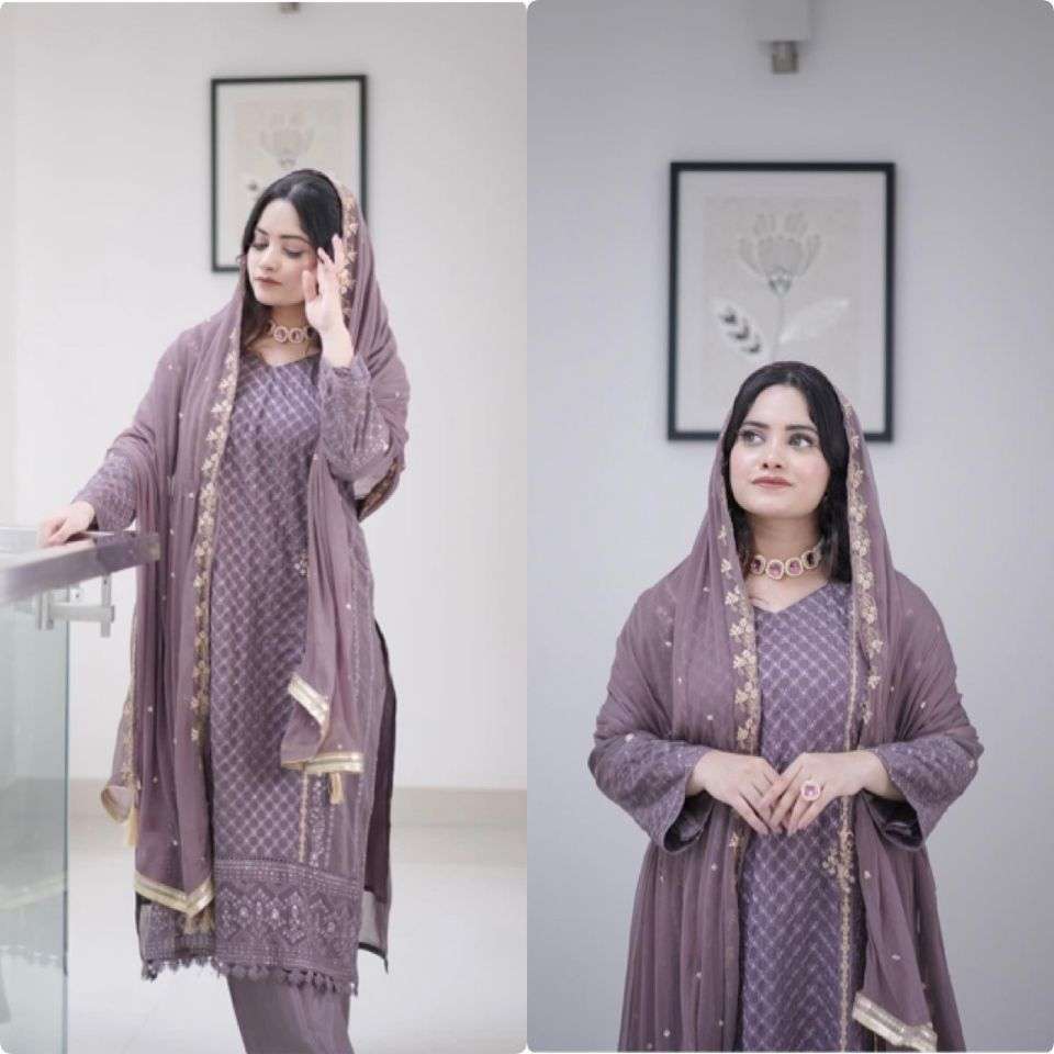 PD 1059 GEORGETTE DESIGNER WEAR PARTY WEAR LADIES  TOP BOTTOM & DUPATTA SET