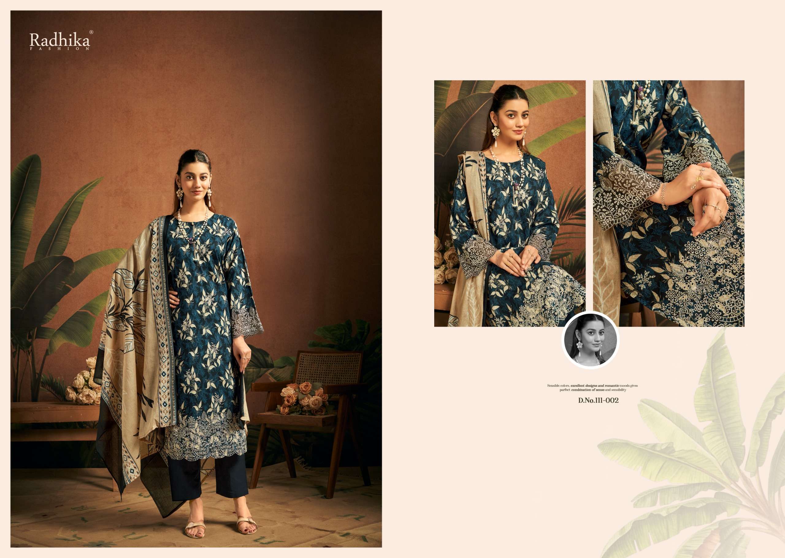 RADHIKA FASHION AZARA SAIRA LAWN COTTON DIGITAL PRINT WITH FANCY WORK SUIT