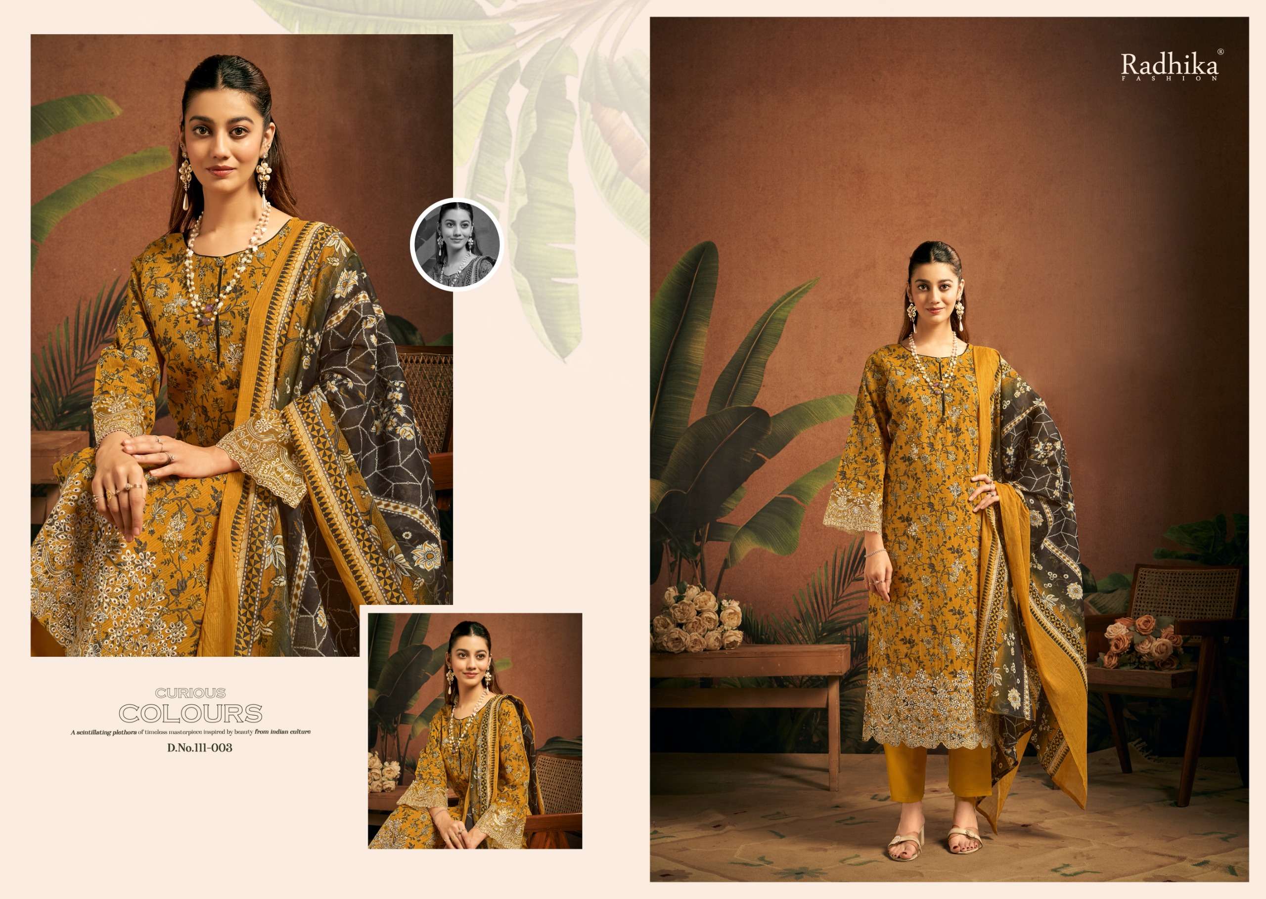 RADHIKA FASHION AZARA SAIRA LAWN COTTON DIGITAL PRINT WITH FANCY WORK SUIT