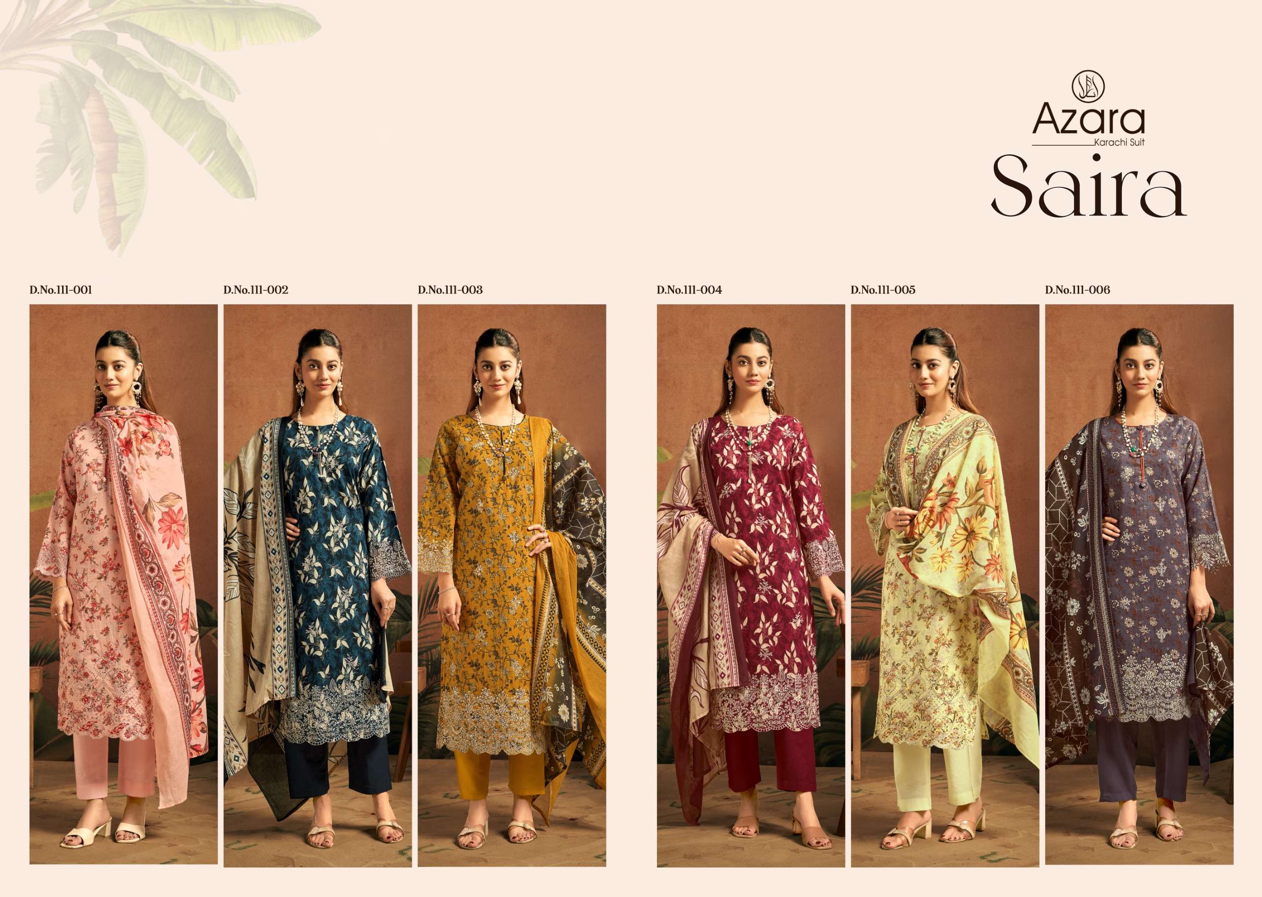 RADHIKA FASHION AZARA SAIRA LAWN COTTON DIGITAL PRINT WITH FANCY WORK SUIT