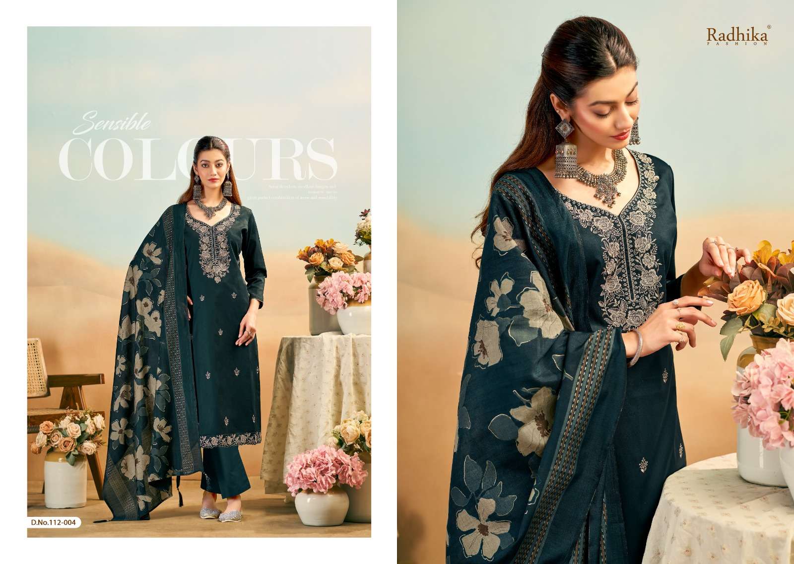 RADHIKA FASHION AZARA SHAFINAZ JAM COTTON PRINT WITH FANCY WORK SUIT