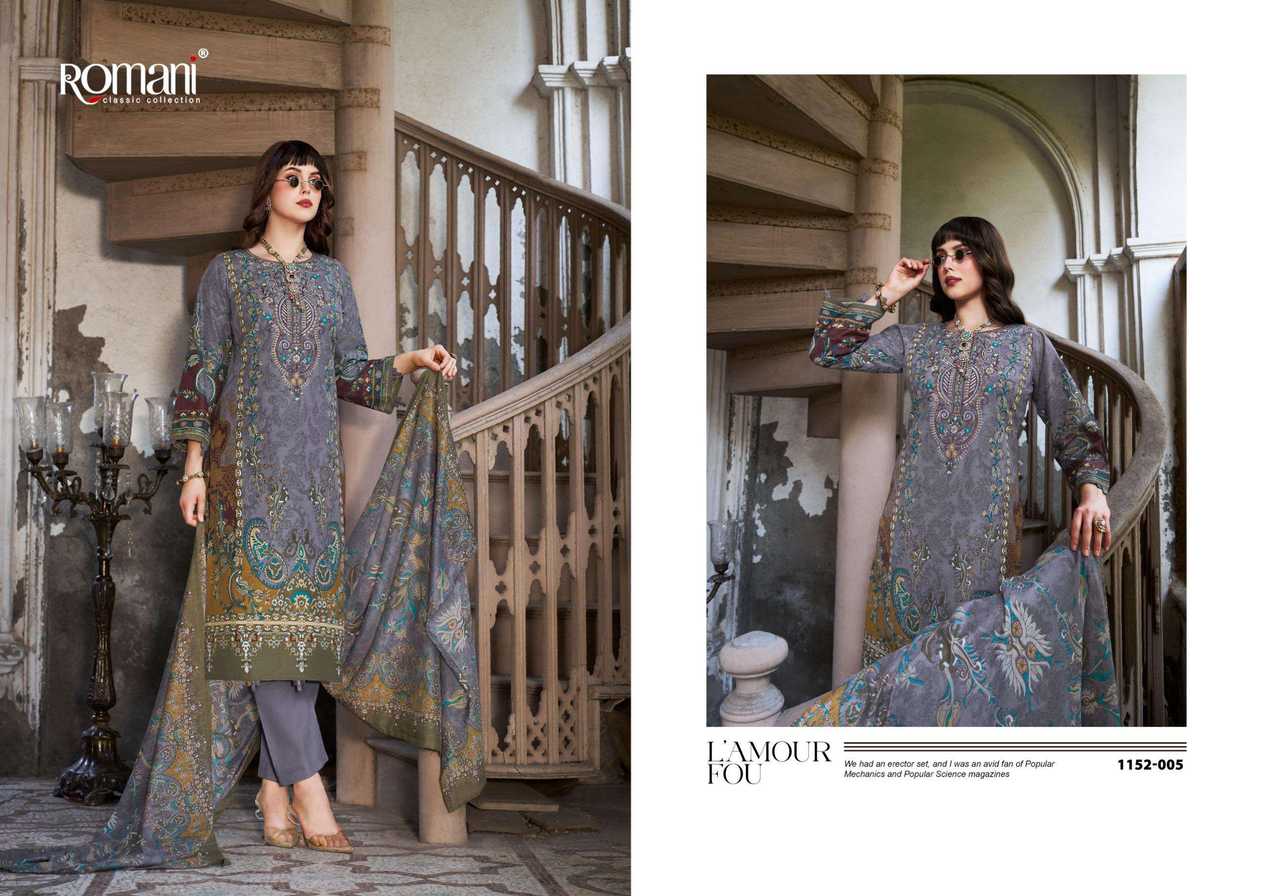 ROMANI AARZU VOL 33 COTTON DIGITAL PRINTS WITH FANCY WORK SUIT