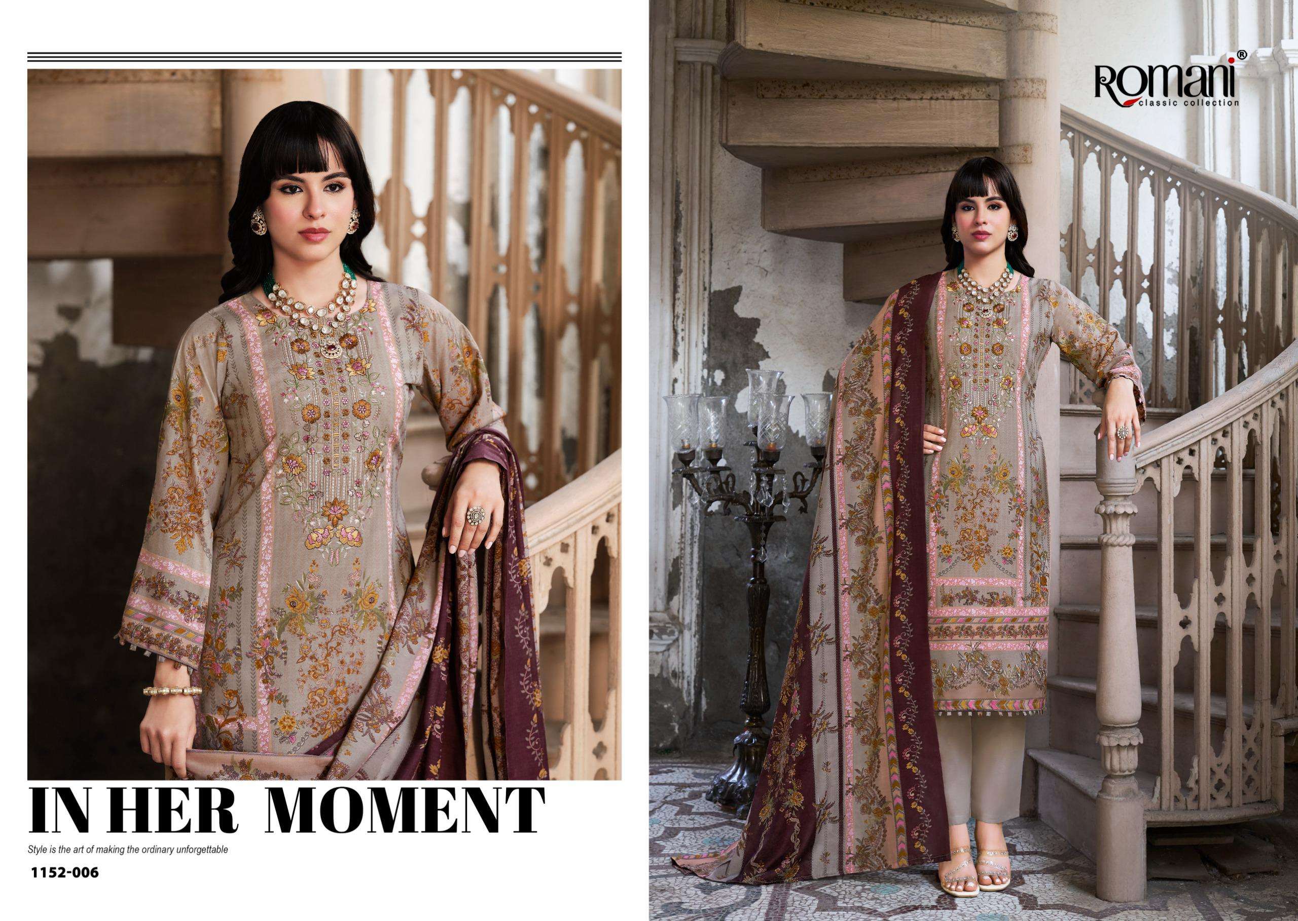 ROMANI AARZU VOL 33 COTTON DIGITAL PRINTS WITH FANCY WORK SUIT