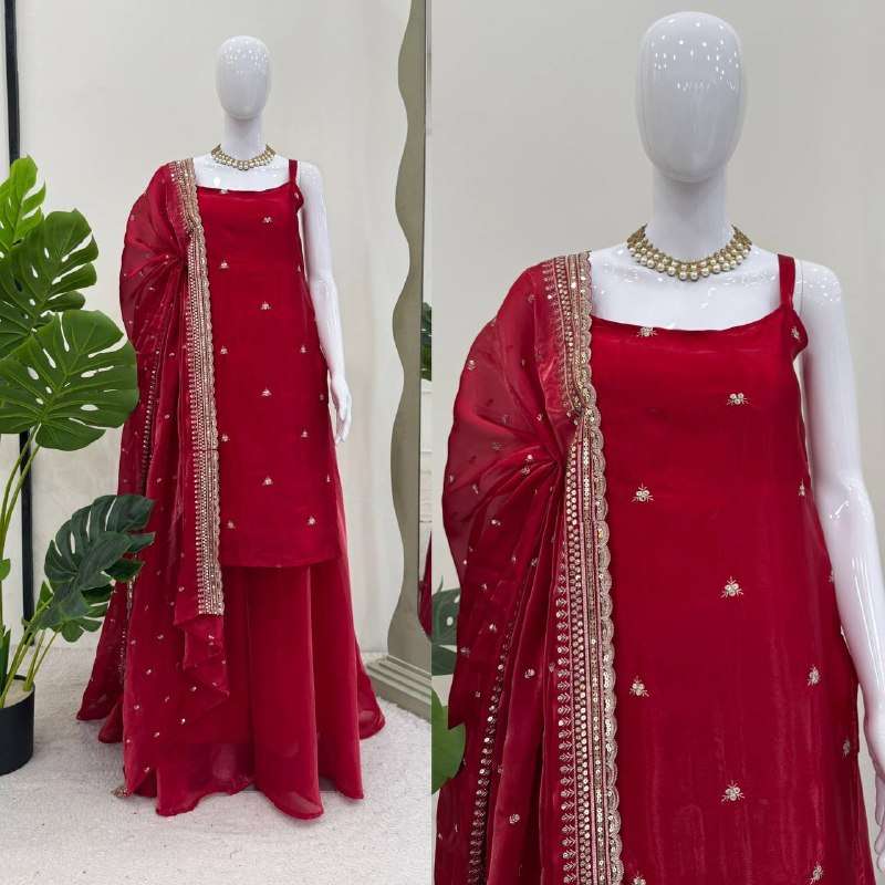 RTC 5854 SILK SEQUENCE EMBROIDERY WORKS PARTY WEAR LADIES SUIT