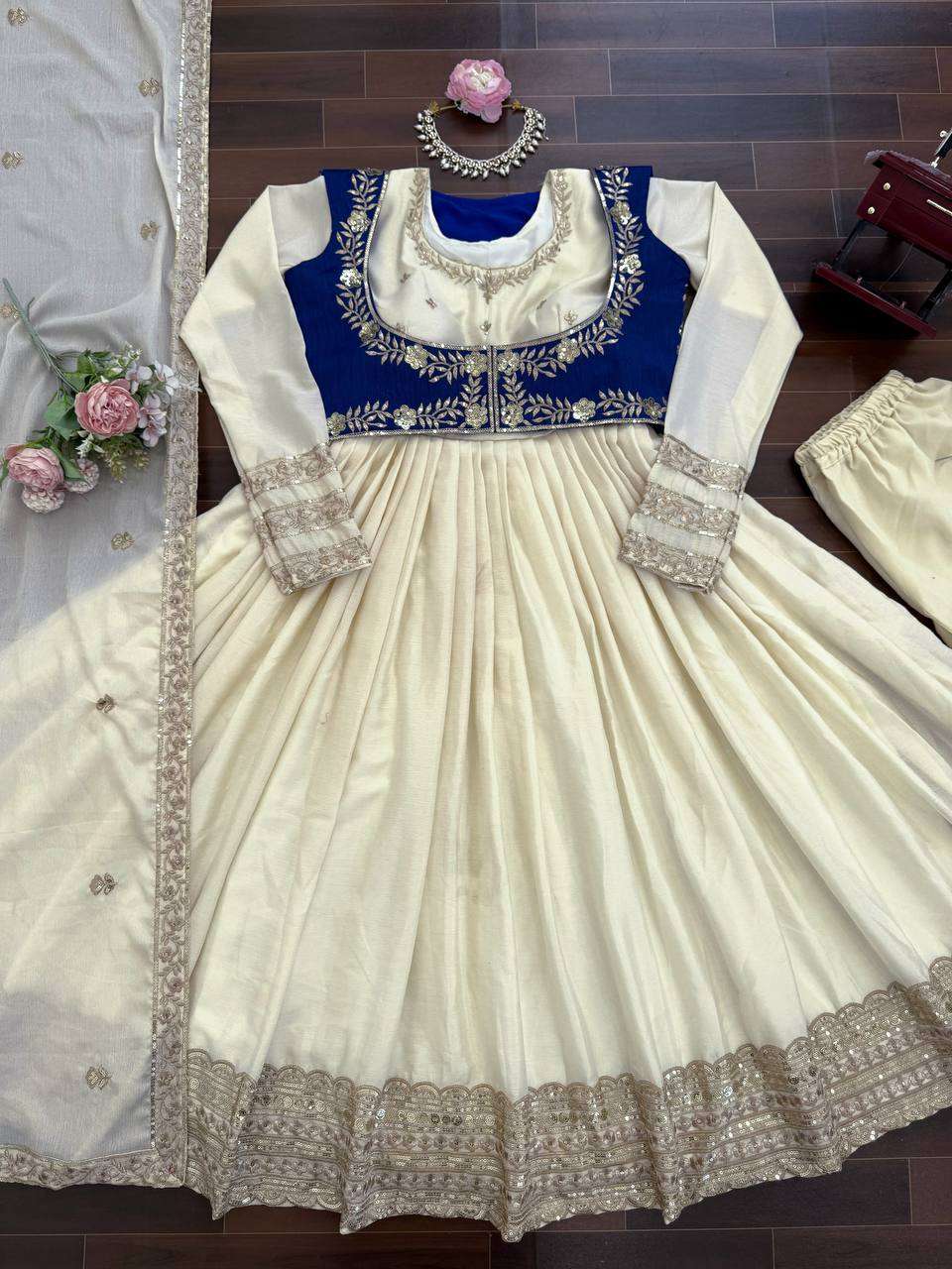 RTC 5957 SILK DESIGNER WORK PARTY WEAR ANARKALI GOWN STYLE LADIES SUIT