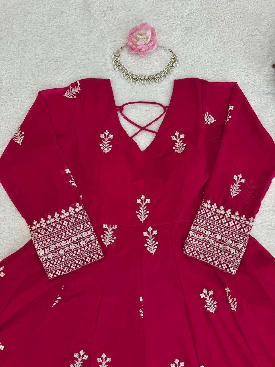 RTC 5980 GEORGETTE HEAVY EMBROIDERED DESIGNER PARTY WEAR ANARKALI GOWN SUIT
