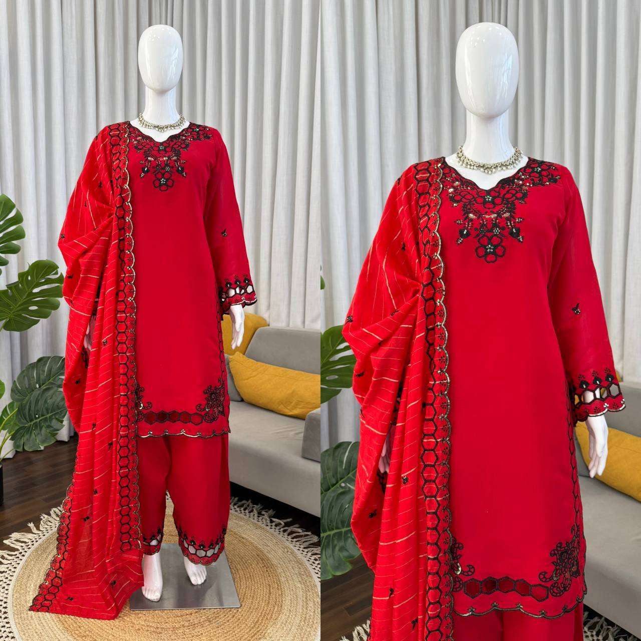 RTC 6018 CHANDERI SILK PREETY LOOK DESIGNER LADIES FUNCTION WEAR SUIT