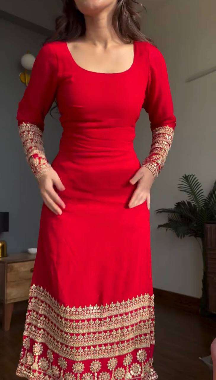 RTC 6022 GEORGETTE SEQUENCE EMBROIDERY DESIGNER WORK FESTIVE WEAR LADIES SUIT
