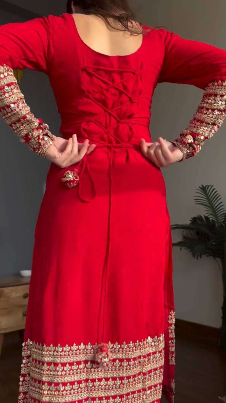 RTC 6022 GEORGETTE SEQUENCE EMBROIDERY DESIGNER WORK FESTIVE WEAR LADIES SUIT