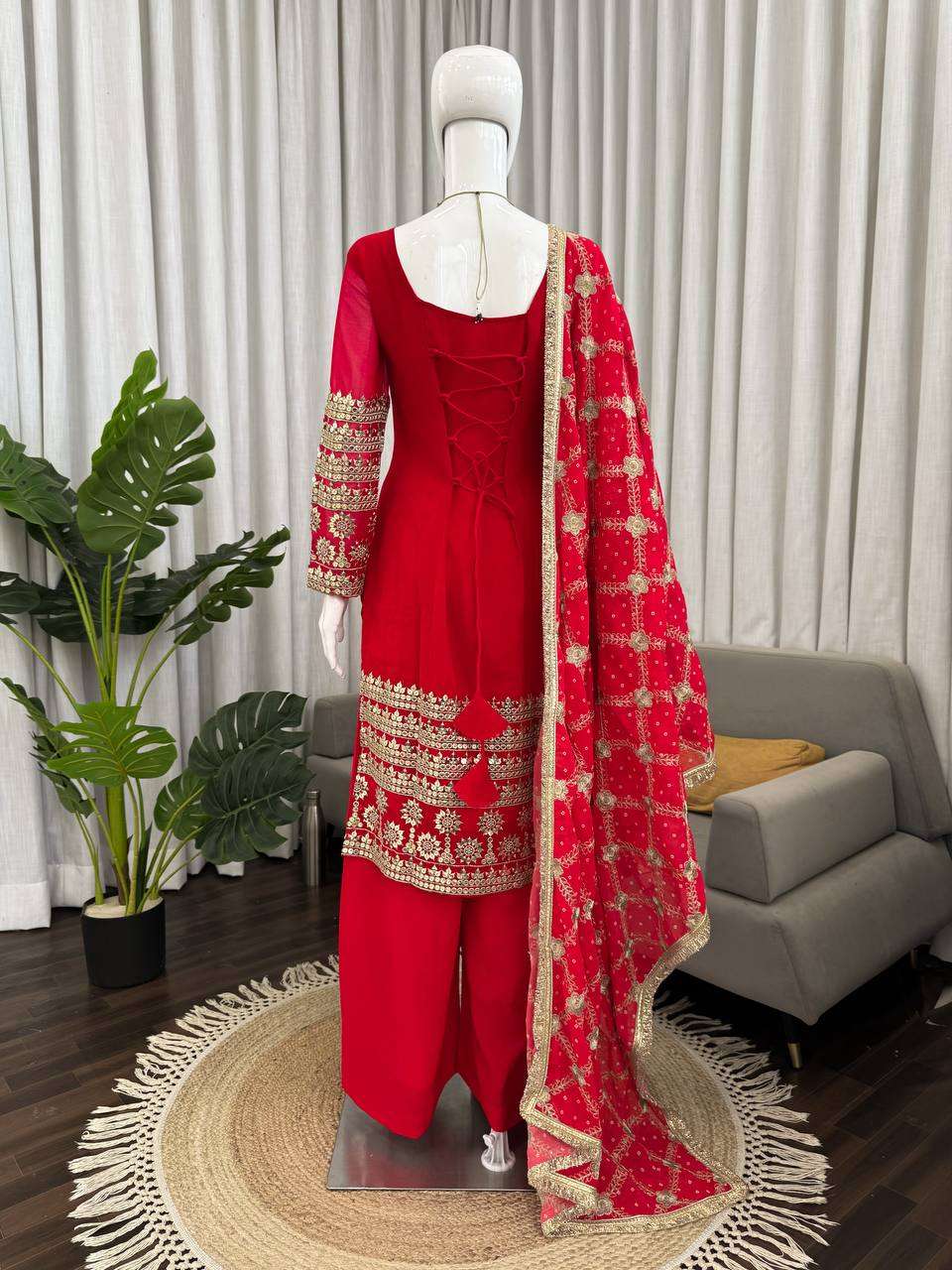 RTC 6022 GEORGETTE SEQUENCE EMBROIDERY DESIGNER WORK FESTIVE WEAR LADIES SUIT
