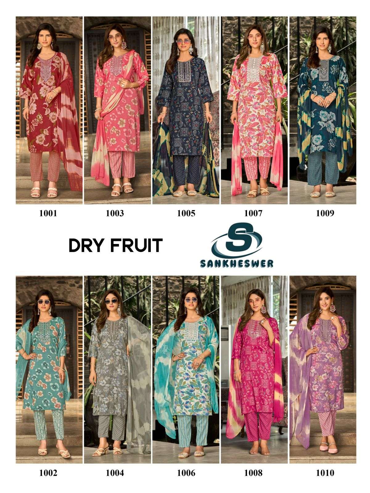 SANKHESWER IMPEX DRY FRUIT VOL 1 CAPSULE PRINT FANCY LADIES 3PCS SET COLLECTION 