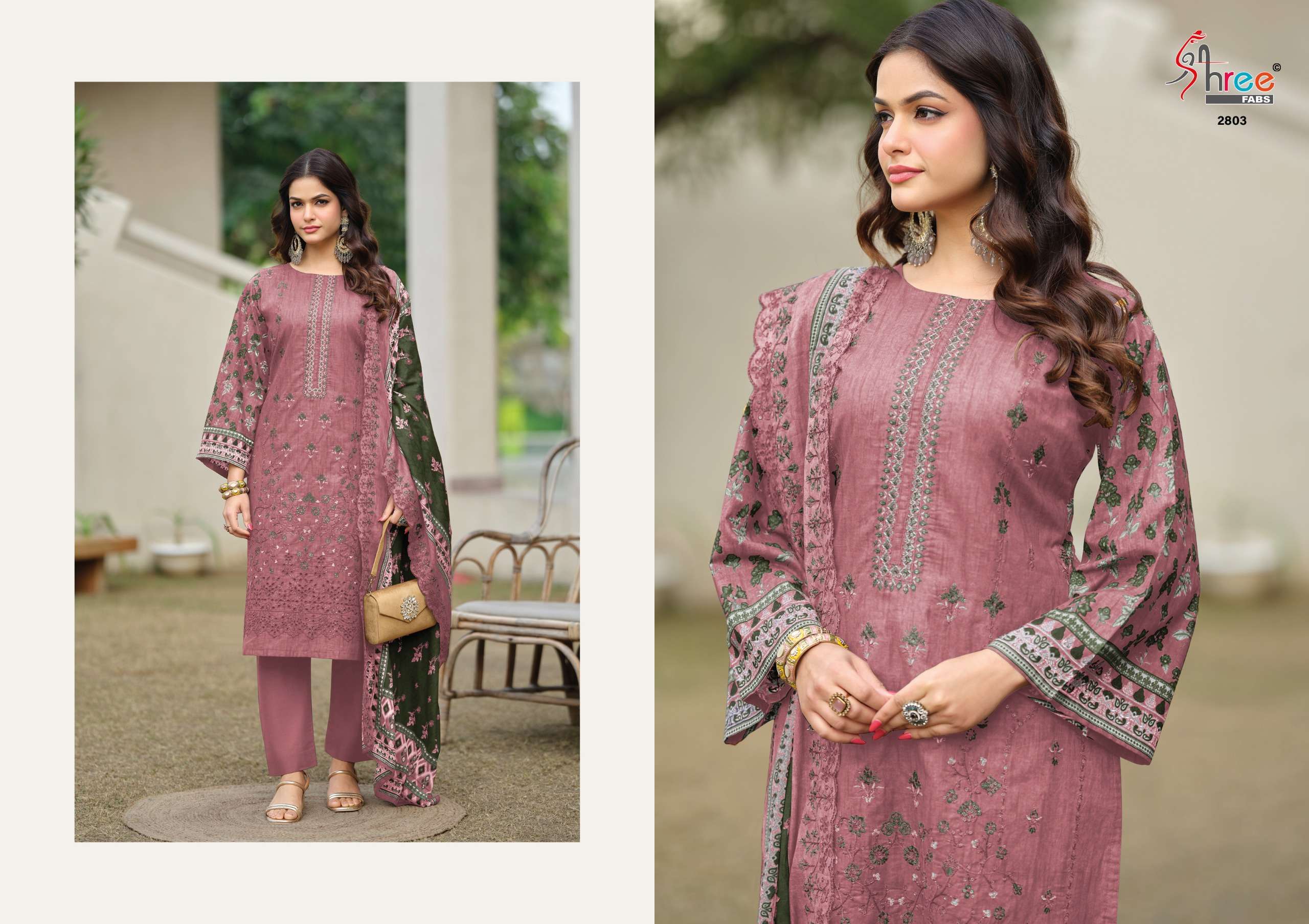 SHREE FABS BIN SAEED LAWN COLLECTION VOL 28 LAWN COTTON PRINT WITH EMBROIDERY WORK SUITS 