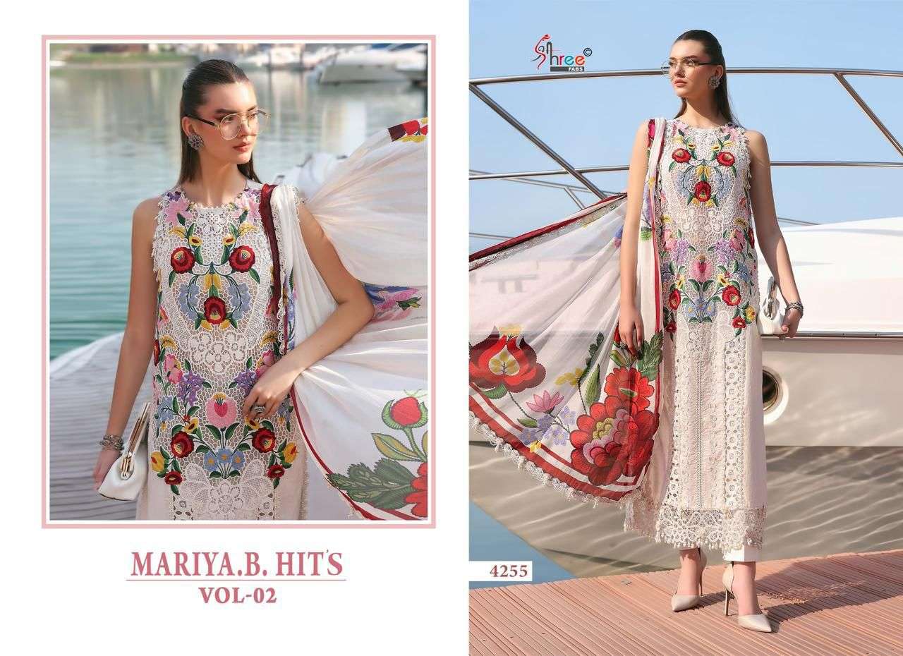SHREE FABS MARIYA B HITS VOL 2 COTTON HEAVY EMBROIDERY DESIGNER PAKISTANI SUIT