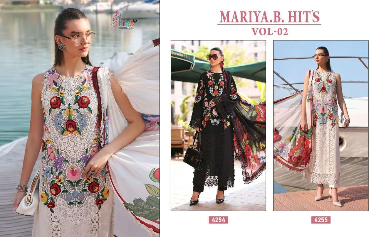 SHREE FABS MARIYA B HITS VOL 2 COTTON HEAVY EMBROIDERY DESIGNER PAKISTANI SUIT