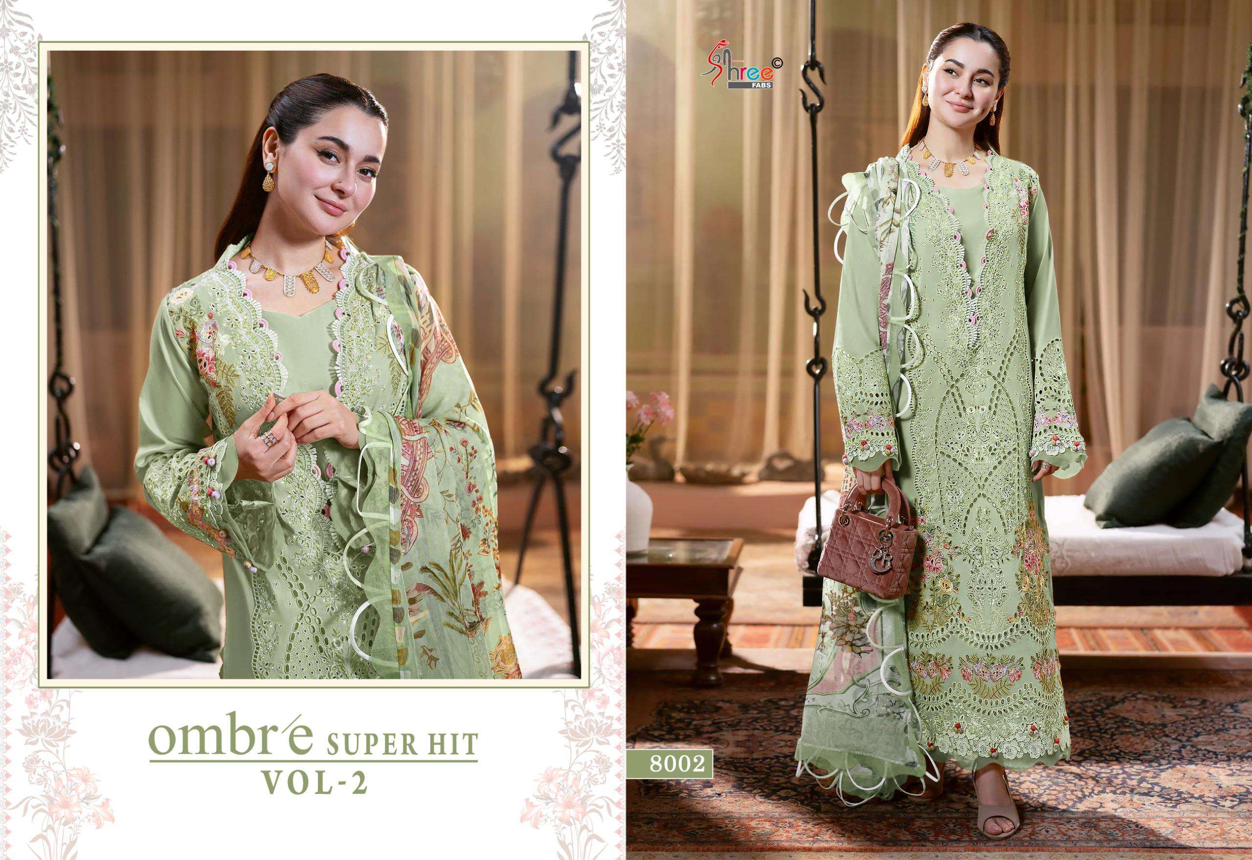 SHREE FABS OMBRE SUPER HIT VOL 2 COTTON HEAVY PATCH EMBROIDERY WORK SUIT