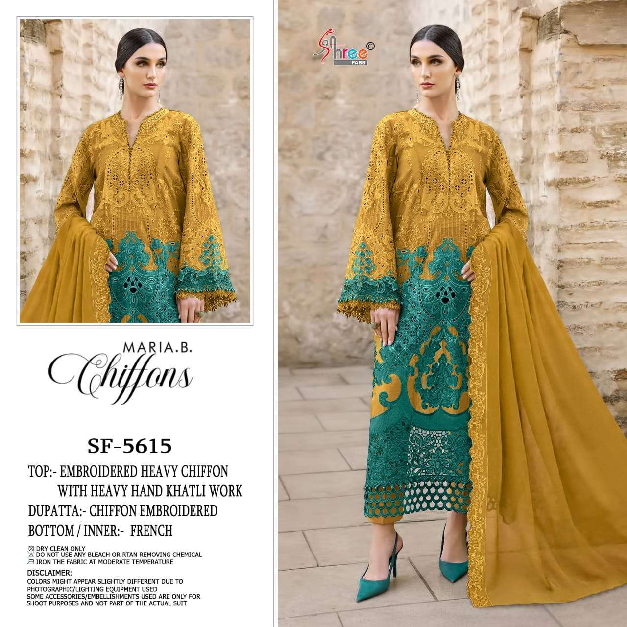SHREE FABS SF 5615 CHIFFON HEAVY EMBROIDERED DESIGNER PAKISTANI SUIT