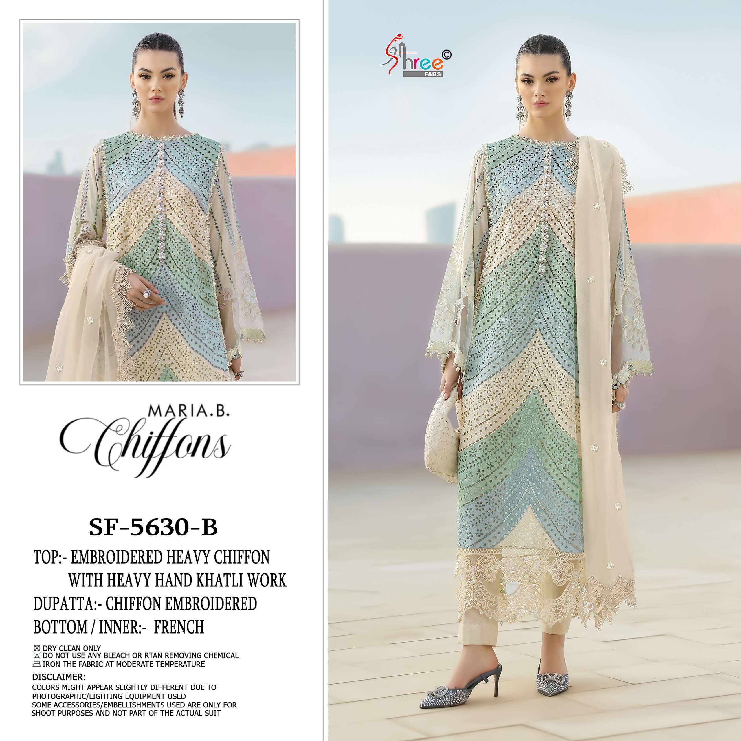 SHREE FABS SF 5630 CHIFFON HEAVY EMBROIDERED DESIGNER PAKISTANI SUIT