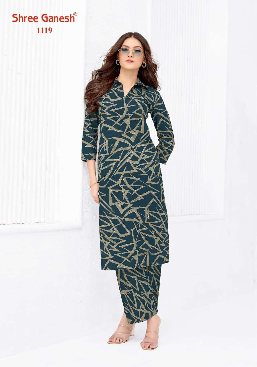 SHREE GANESH ANANYA VOL 1 COTTON PRINT FANCY A LINE STYLE KURTI WITH PANT PAIR 