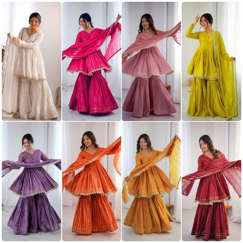 SRK 5334 BEAUTIFUL PARTY WEAR DESIGNER LOOK LADIES SHARARA SUIT