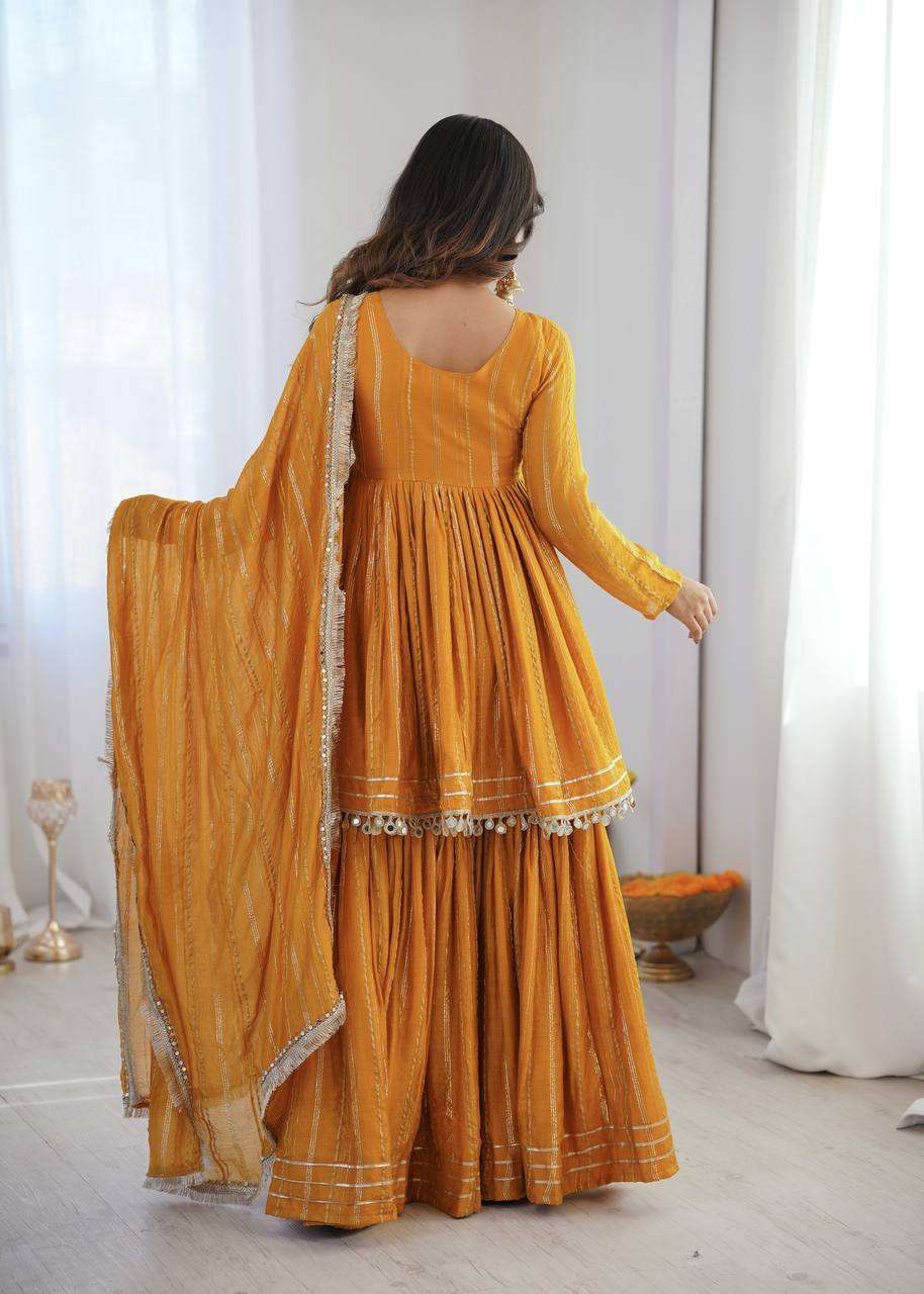 SRK 5334 BEAUTIFUL PARTY WEAR DESIGNER LOOK LADIES SHARARA SUIT