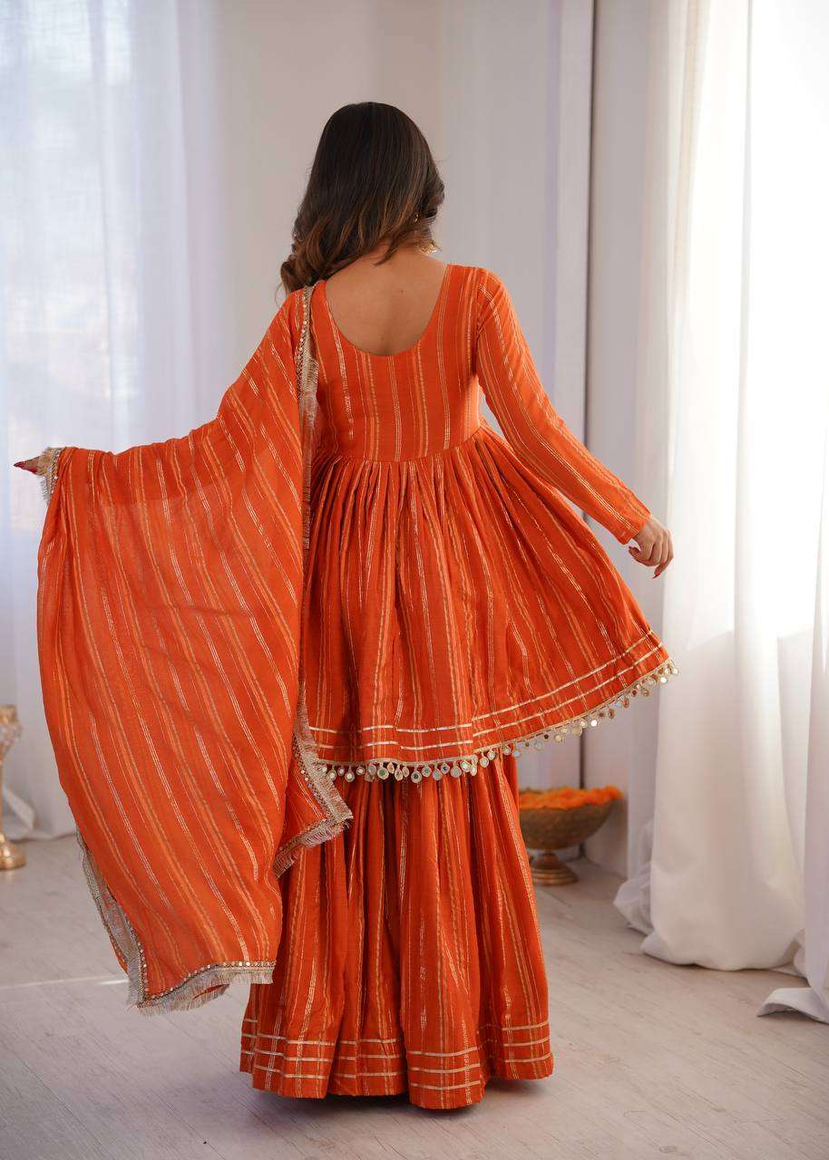 SRK 5334 BEAUTIFUL PARTY WEAR DESIGNER LOOK LADIES SHARARA SUIT