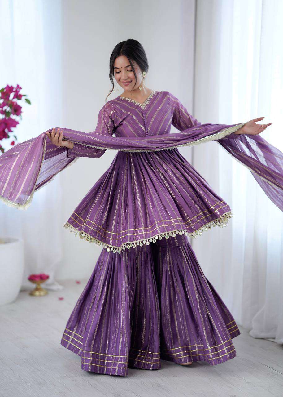 SRK 5334 BEAUTIFUL PARTY WEAR DESIGNER LOOK LADIES SHARARA SUIT