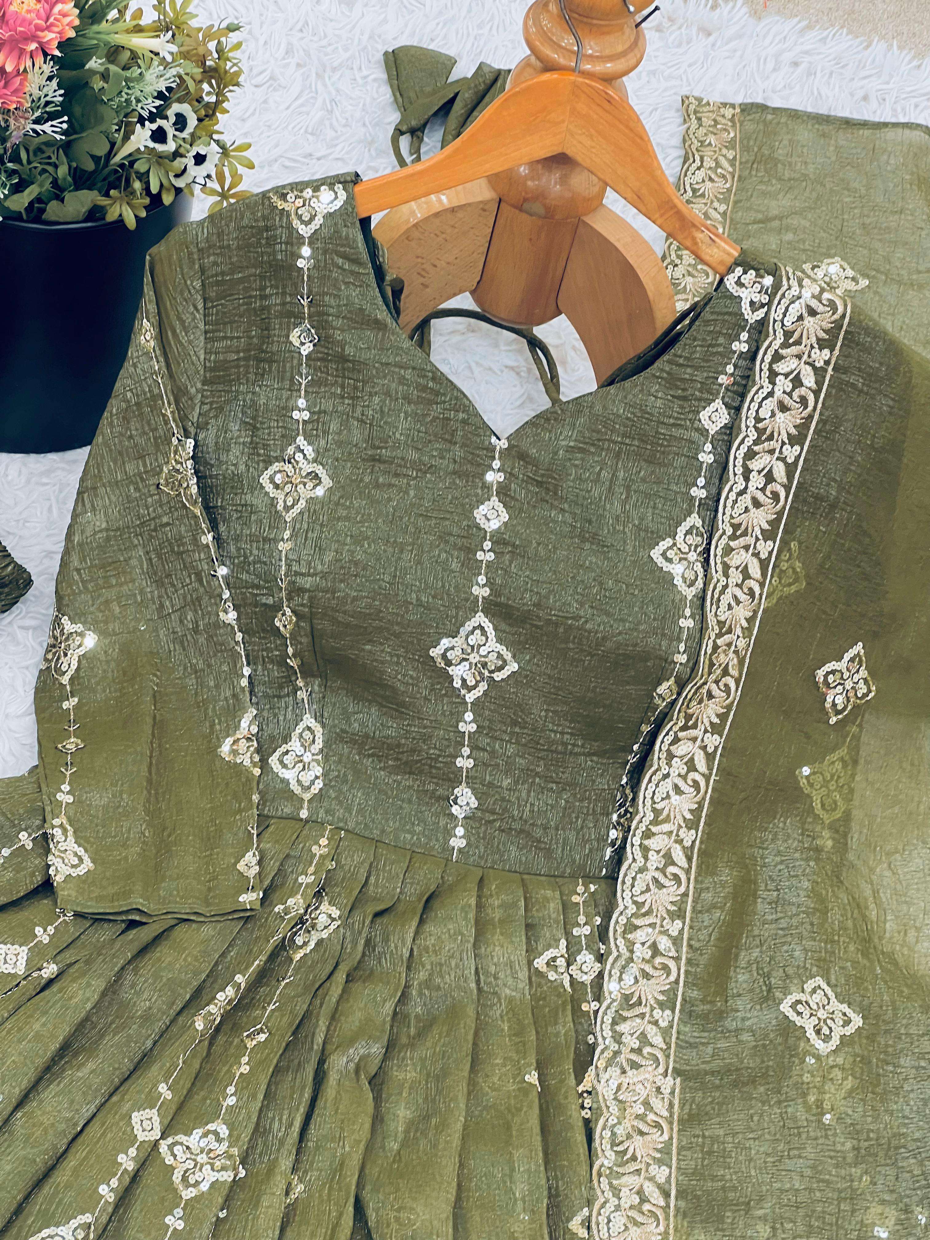 SSR 526 SILK SEQUENCE EMBROIDERY WORK PARTY WEAR LADIES SUIT