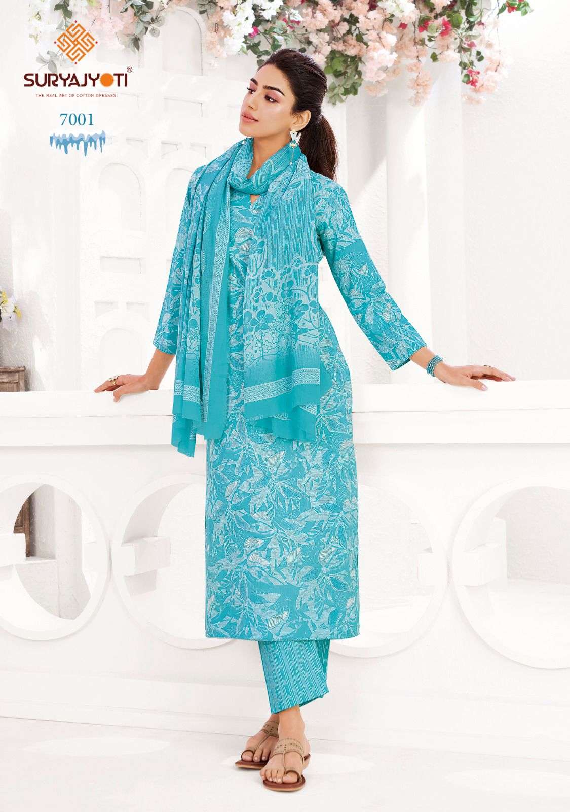  SURYAJYOTI ICE LOOK VOL 7 COTTON PRINTED LADIES READY MADE SUIT