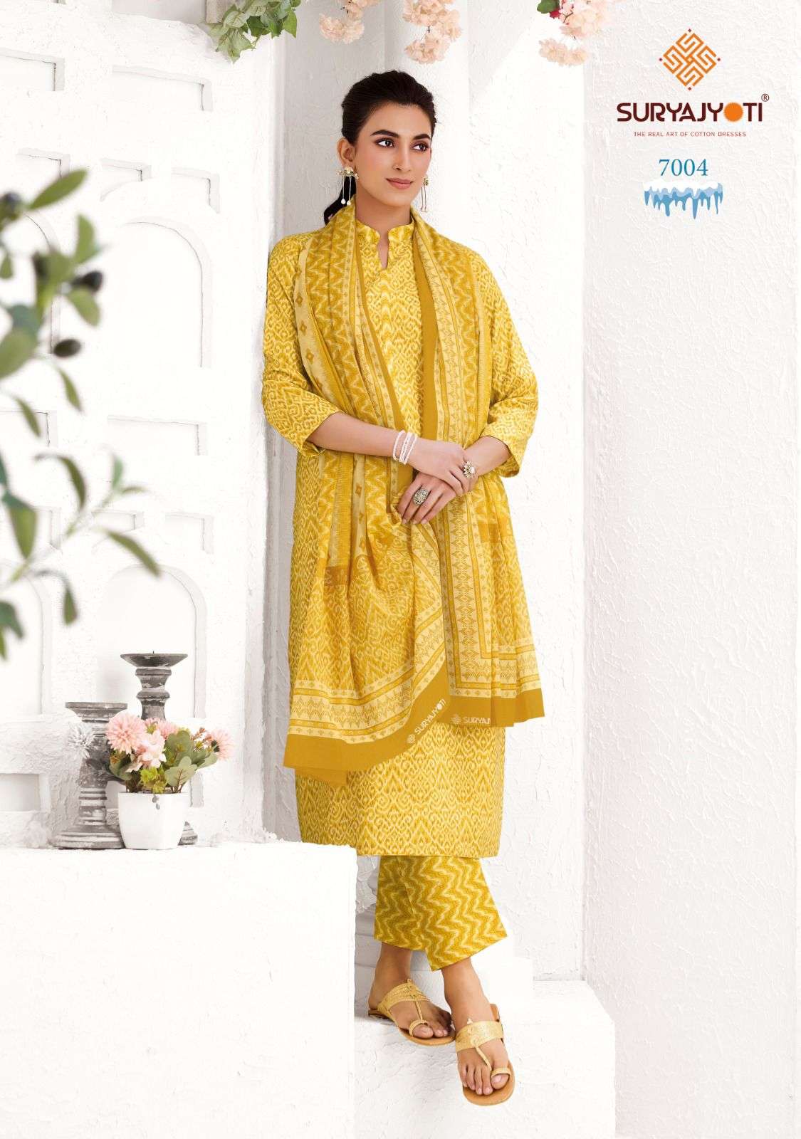  SURYAJYOTI ICE LOOK VOL 7 COTTON PRINTED LADIES READY MADE SUIT