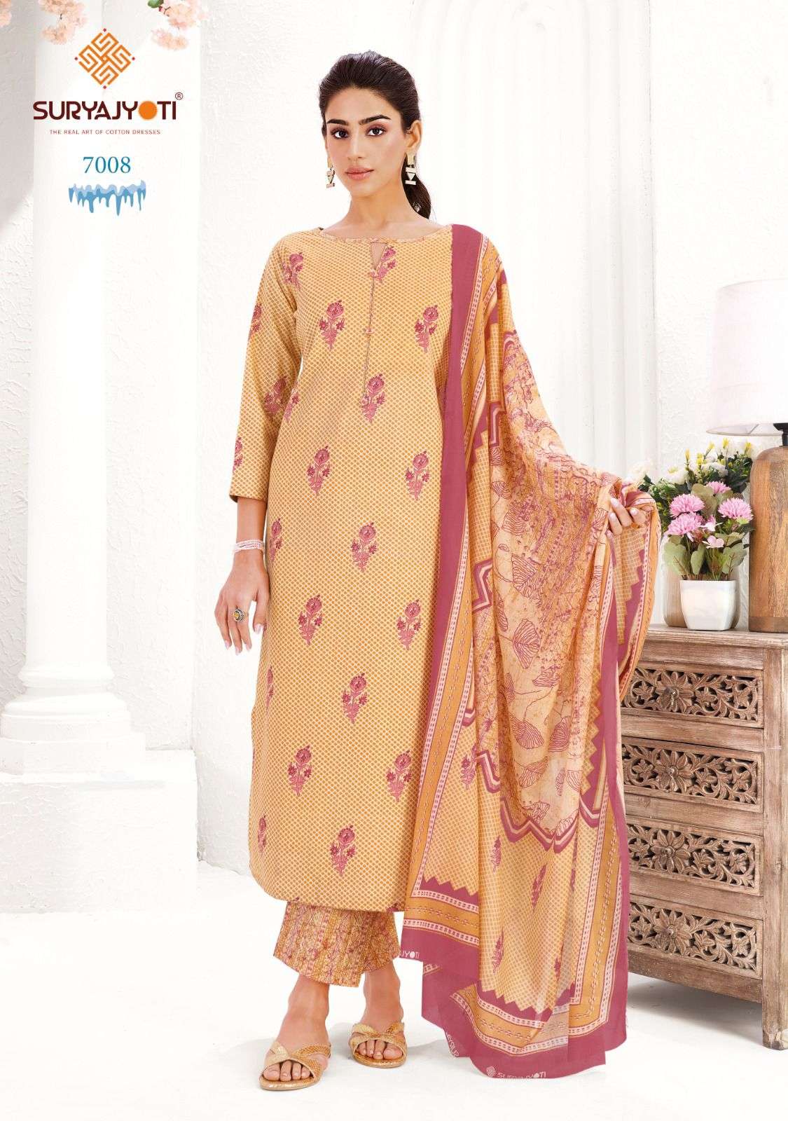  SURYAJYOTI ICE LOOK VOL 7 COTTON PRINTED LADIES READY MADE SUIT