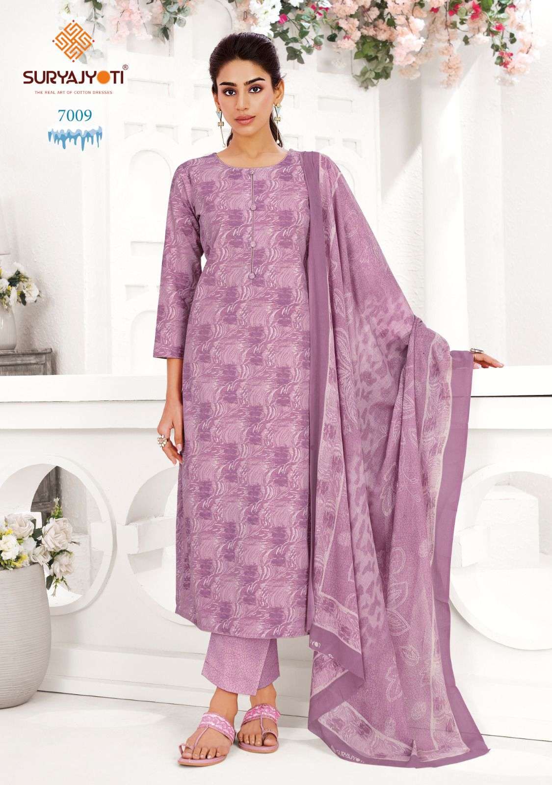  SURYAJYOTI ICE LOOK VOL 7 COTTON PRINTED LADIES READY MADE SUIT