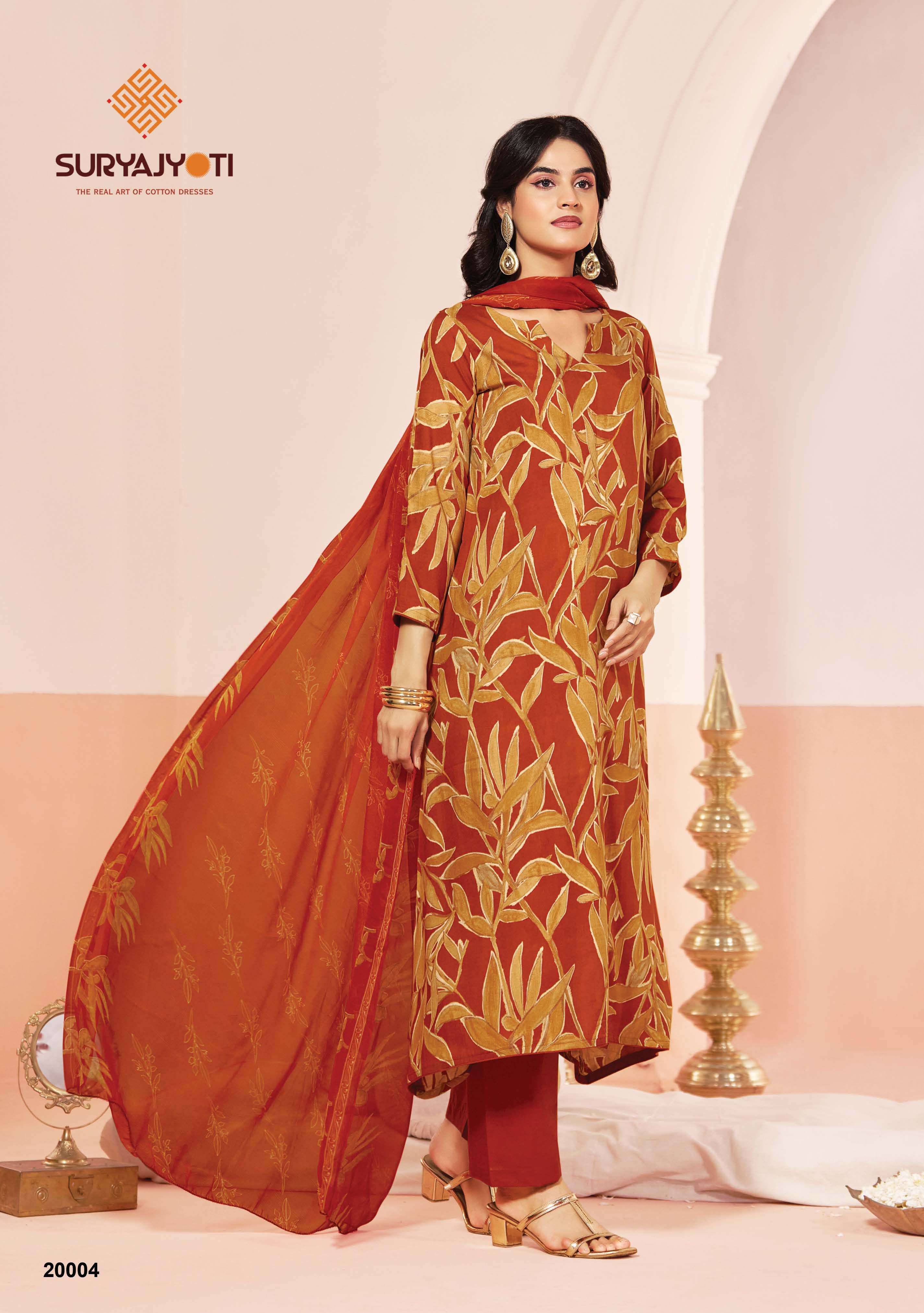 SURYAJYOTI PRINCESS VOL 20  RAYON PRINTS UNSTITCH LADIES SUIT
