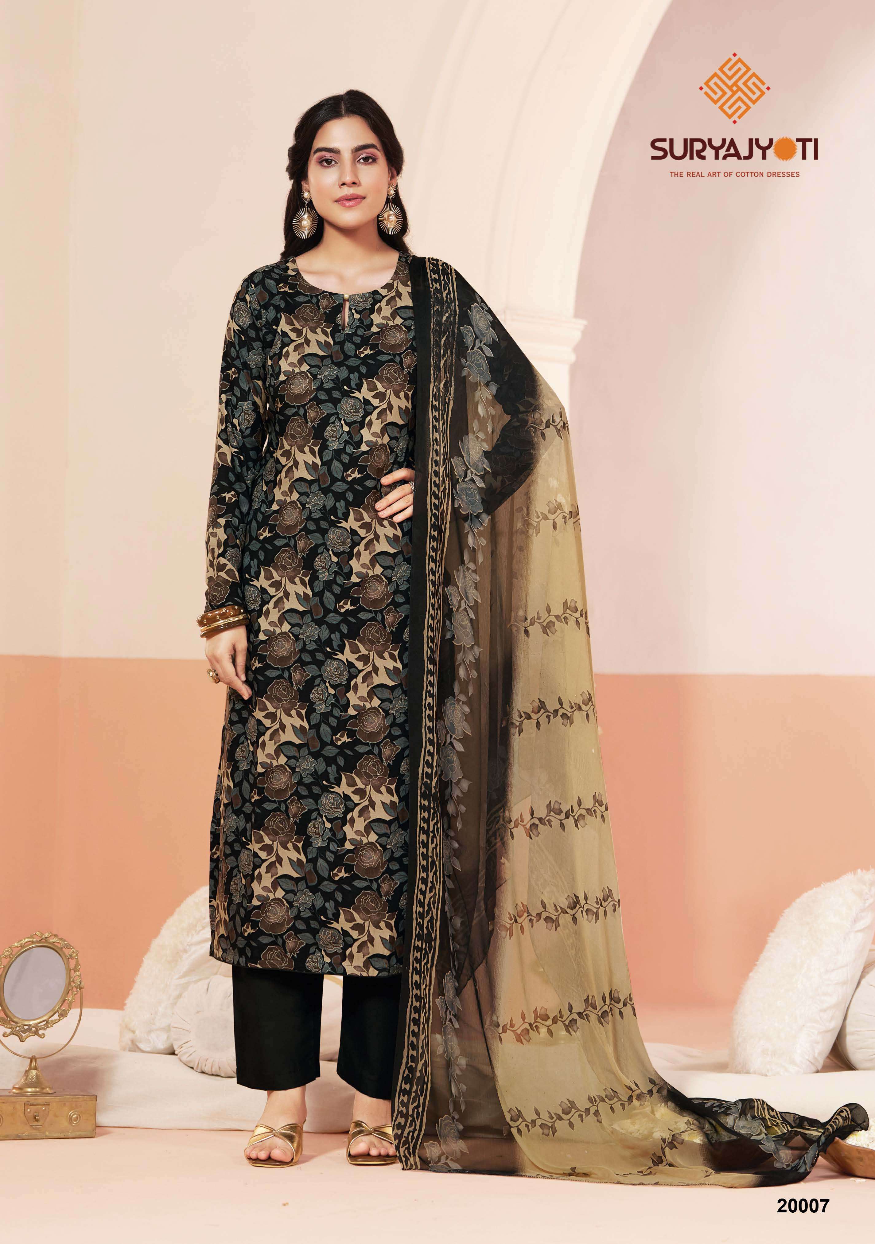 SURYAJYOTI PRINCESS VOL 20  RAYON PRINTS UNSTITCH LADIES SUIT